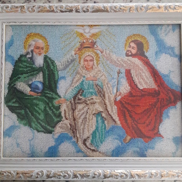 Beaded Embroidery, embroidered icon, handmade - Picture 2 of 2